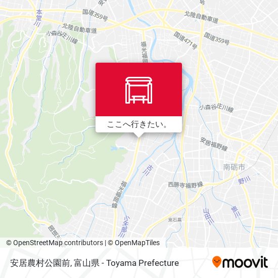 安居農村公園前地図