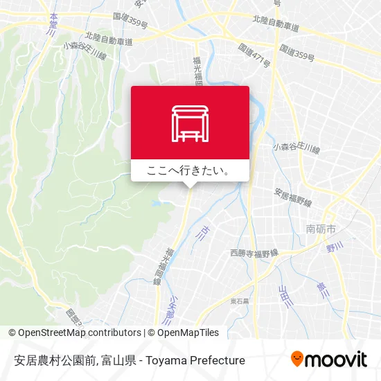 安居農村公園前地図
