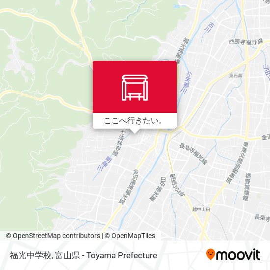 福光中学校地図