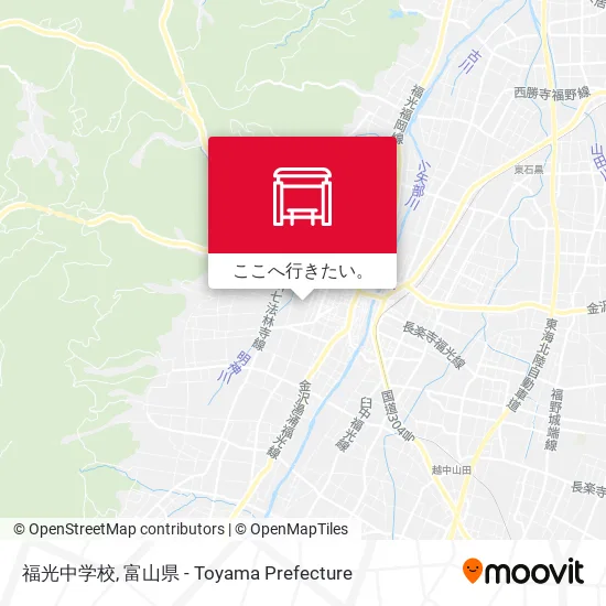 福光中学校地図