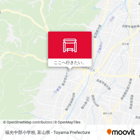 福光中部小学校地図