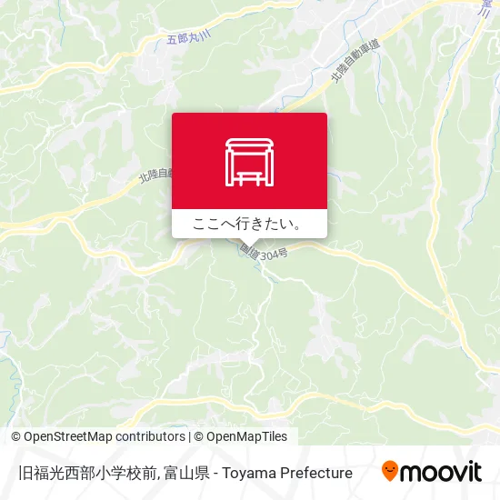 旧福光西部小学校前地図