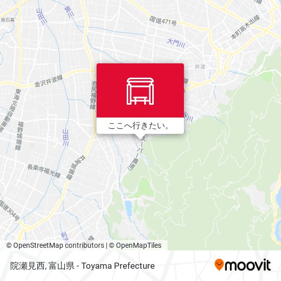 院瀬見西地図
