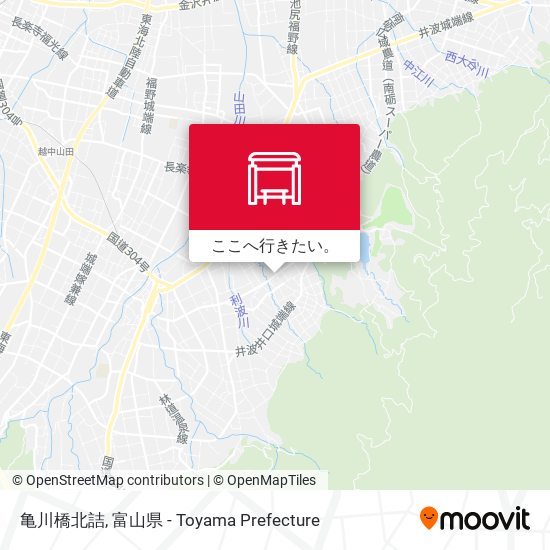 亀川橋北詰地図