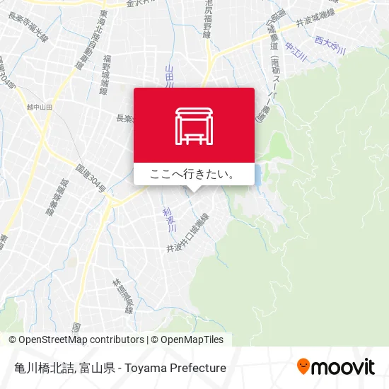 亀川橋北詰地図
