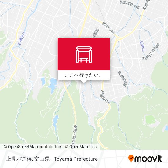 上見バス停地図