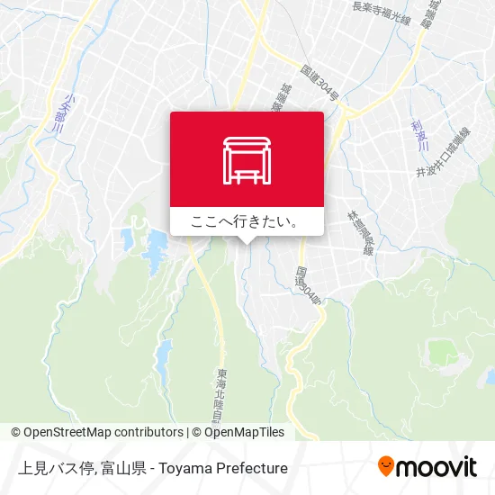 上見バス停地図