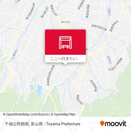 千福公民館前地図