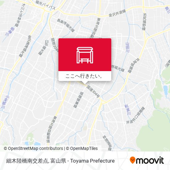 細木陸橋南交差点地図