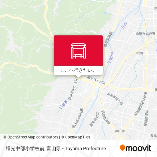 福光中部小学校前地図