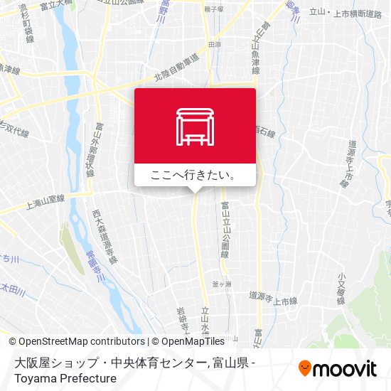 大阪屋ショップ・中央体育センター地図