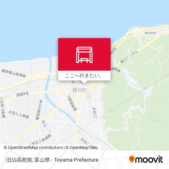 旧泊高校前地図