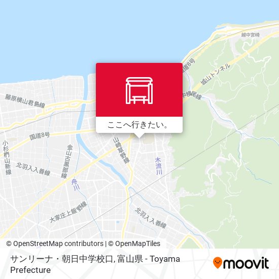 サンリーナ・朝日中学校口地図