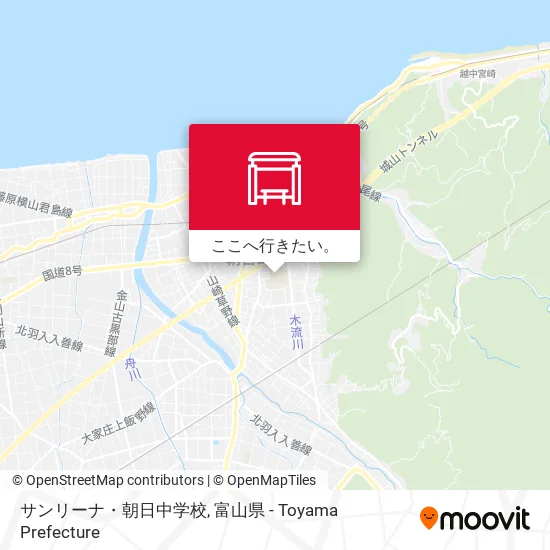サンリーナ・朝日中学校地図