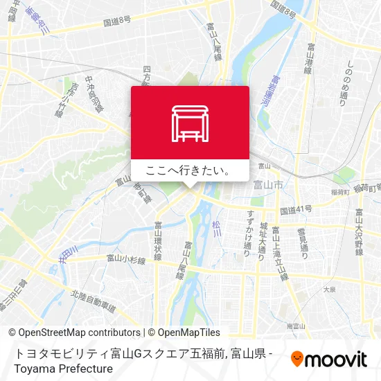 トヨタモビリティ富山Gスクエア五福前地図