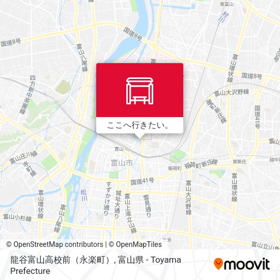 龍谷富山高校前（永楽町）地図