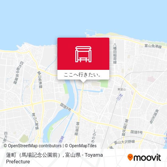 蓮町（馬場記念公園前）地図
