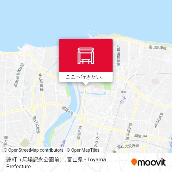 蓮町（馬場記念公園前）地図