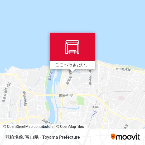 競輪場前地図