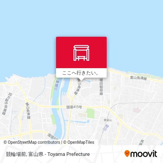 競輪場前地図