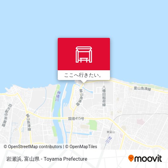 岩瀬浜地図
