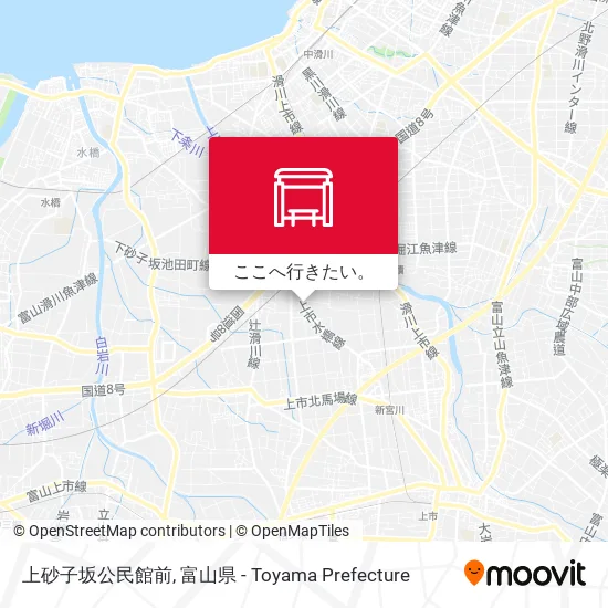 上砂子坂公民館前地図
