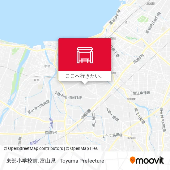 東部小学校前地図