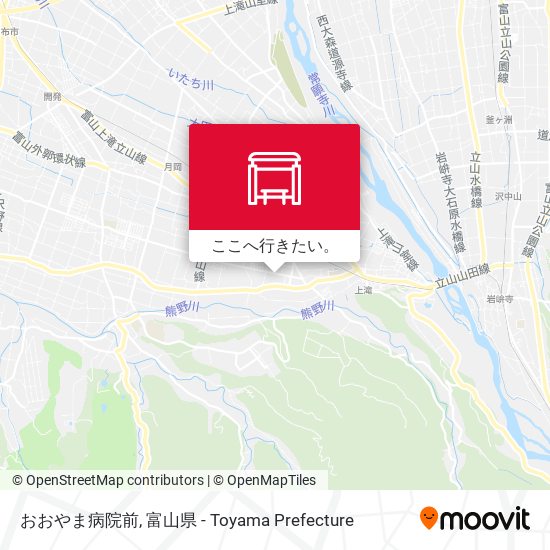 おおやま病院前地図