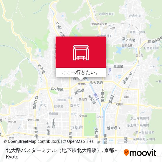 北大路バスターミナル（地下鉄北大路駅）地図