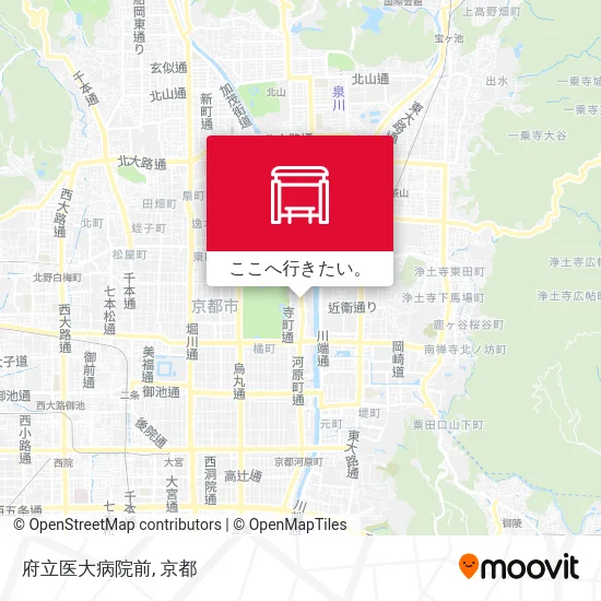 府立医大病院前地図