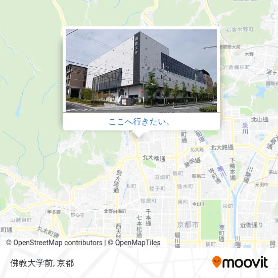 佛教大学前地図