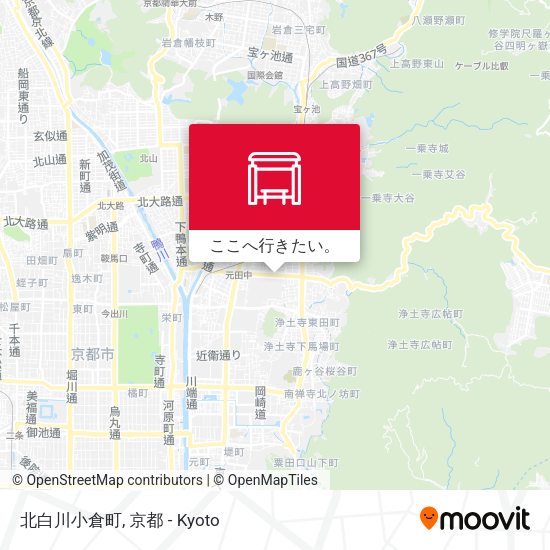 北白川小倉町地図