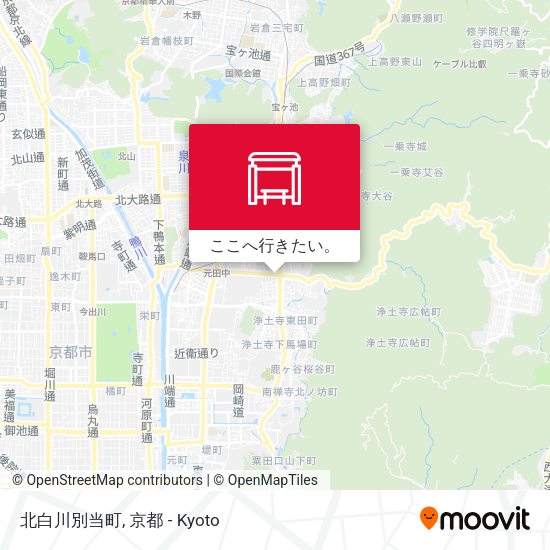 北白川別当町地図
