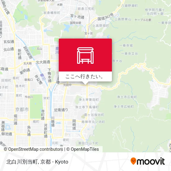 北白川別当町地図