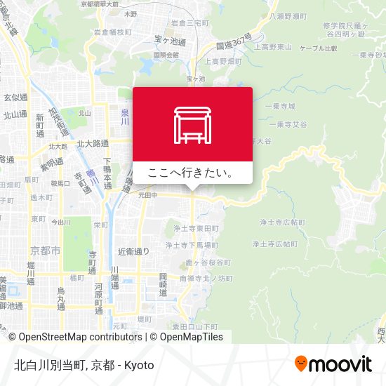 北白川別当町地図
