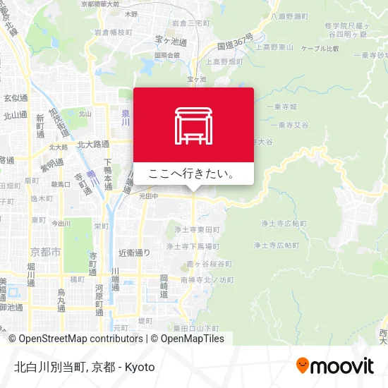 北白川別当町地図