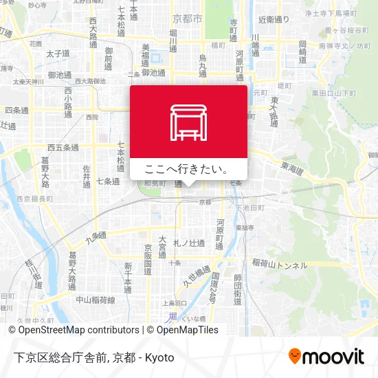 下京区総合庁舎前地図