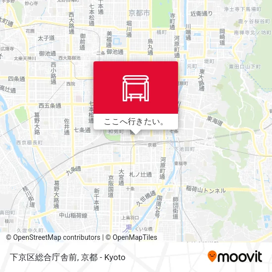 下京区総合庁舎前地図