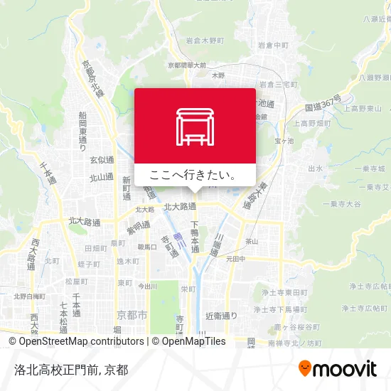 洛北高校正門前地図