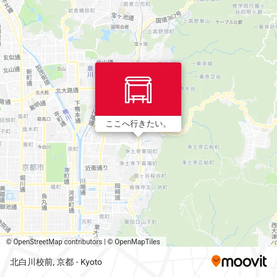 北白川校前地図