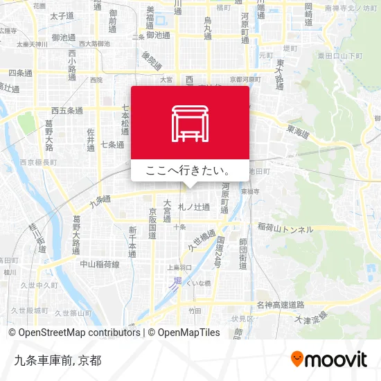 九条車庫前地図