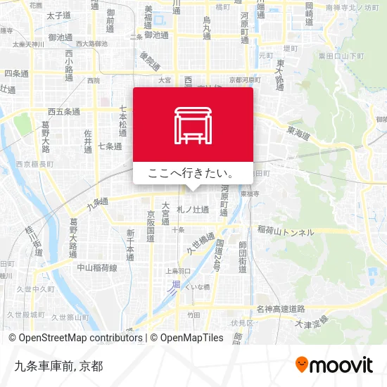 九条車庫前地図