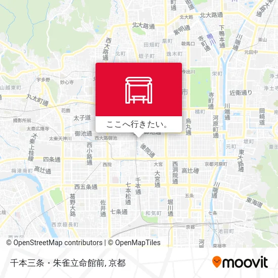 千本三条・朱雀立命館前地図