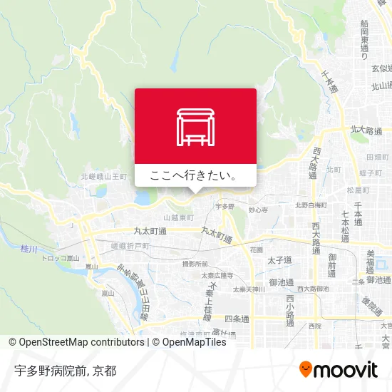 宇多野病院前地図