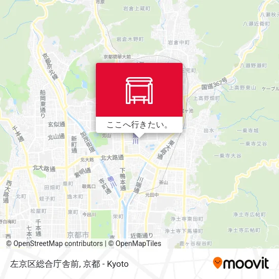 左京区総合庁舎前地図