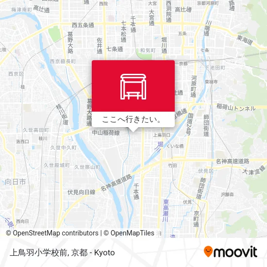 上鳥羽小学校前地図