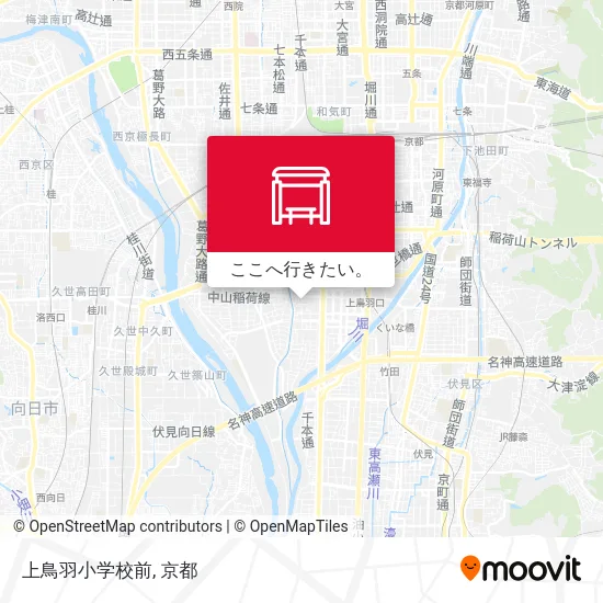 上鳥羽小学校前地図