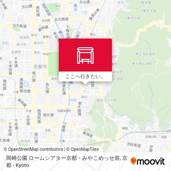 岡崎公園 ロームシアター京都・みやこめっせ前地図