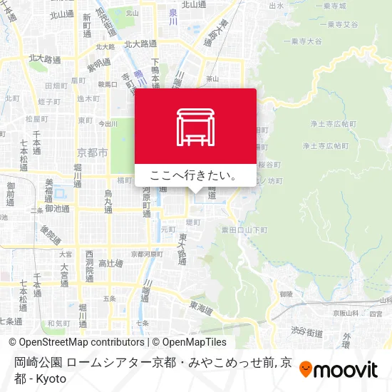 岡崎公園 ロームシアター京都・みやこめっせ前地図