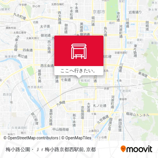 梅小路公園・Ｊｒ梅小路京都西駅前地図